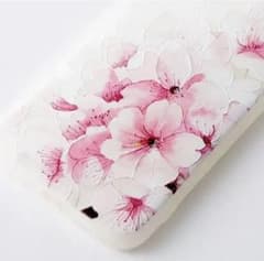 iPhone7/8 ♡ スマホケース お洒落な桜　ソフトタイプ　未使用　送料込みのサムネイル