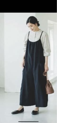 北欧暮らしの道具店　doux bleu サロペット  ブラックのサムネイル