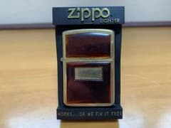 Zippo オイルライター オリジナルデザイン ’80年代 ゴールド/ブラウンのサムネイル