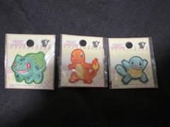 ポケモン　シールワッペン　フシギダネ　ヒトカゲ　ゼニガメのサムネイル