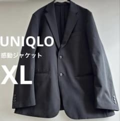 2026現行型美品 ユニクロ 感動ジャケット ブラック 黒 XL 464003