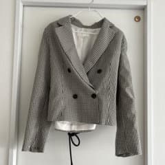 zara チェック柄ジャケット s - メルカリ
