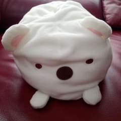 クマ型ティッシュ箱 約30cm ホワイトのサムネイル