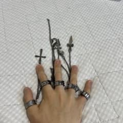 マルチチェーン フィンガーブレスレット ゴシック パンクHUNTERHUNTERのサムネイル