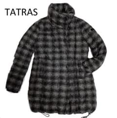 TATRAS LTA-4229C レディース ウールチェック ダウン コートXL - メルカリ