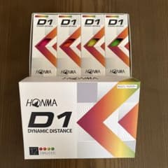 未使用　HONMA D1 ゴルフボール　マルチカラー　1ダース(12個)のサムネイル