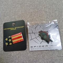 USJ Spider-Man Movie Pin Badge Set (2 pieces)