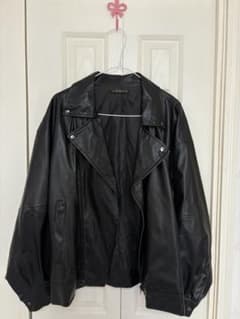 GORGE フェイクレザー ライダースジャケット ブラックのサムネイル