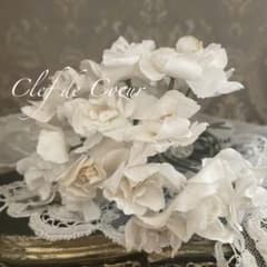 0626I フランスアンティーク 布花 スミレのブーケ ビスクドールのお