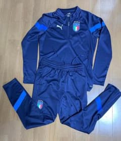 イタリア代表 2022 フルジップトレーニング上下 ネイビー 海外Ｍ 正規品 イタリア代表 2022 ハーフジップトレーニング上下 ネイビー 海外M