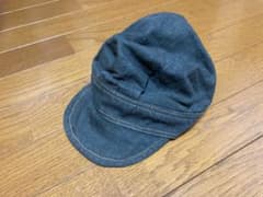 [いっしゃんさん専用]ブルーブルー　ワークデニム帽子　ブラックのサムネイル