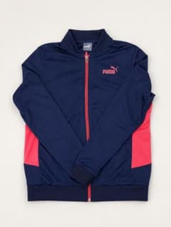 PUMA ジャージ ネイビー×ピンク フルジップ トラックジャケットのサムネイル