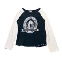 d.i.a. ダイヤ 長袖Tシャツ ロンT ラグラン 平成ギャル ステッチ