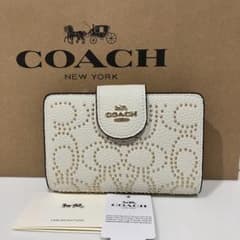 新品未使用❤️coach 折財布　ホワイト　シグネチャー　レディース　cx404 新品未使用❤️coach 折財布 ホワイト シグネチャー レディース cx404