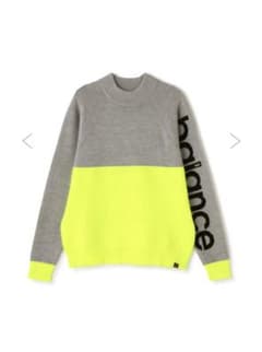 新品】ニューバランスゴルフ プレーン×タック×ロゴモックネックニット