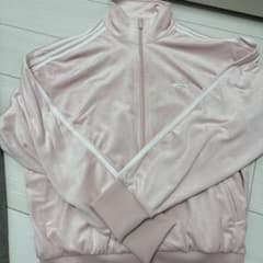 adidas ベロア トラックジャケット ピンクのサムネイル