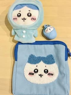 ちいかわ ハチワレ グッズ 3点セット ポーチ ぬいぐるみ ストラップのサムネイル