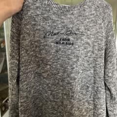 朝倉未来　matin avenir  クルーネックニットソー　グレー　Lサイズのサムネイル