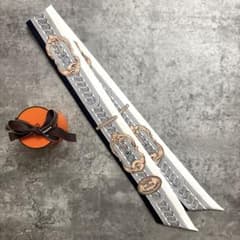 エルメス ツイリー BRIDE DE COUR スカーフ ホワイト×ブラック - メルカリ