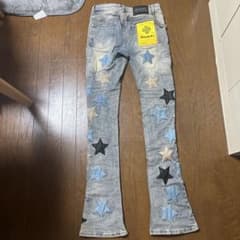 GUAPI スターパッチ フレアデニムパンツ 30インチ即日発送！！のサムネイル