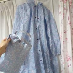 花柄デザイン レインコート フリーサイズのサムネイル