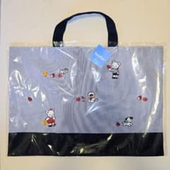 新品 familiar レッスンバッグ ストライプ ネイビー ファミリア 現行品