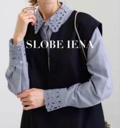 SLOBE IENA 刺繍入り長袖シャツ ライトブルーのサムネイル
