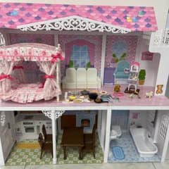 リカちゃん　エレベーターのあるあこがれのおうち　＋　姫ベッド　+ キャトタワーのサムネイル