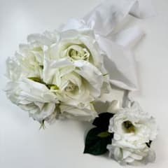 ウエディングブーケ ブートニア 花束 造花 挙式 結婚式撮影のサムネイル