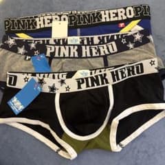 新品 メンズ下着 3枚セット PINK HEROES ボクサーパンツのサムネイル