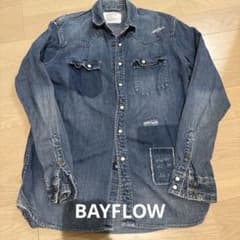 BAYFLOW デニムシャツ ダメージ加工 長袖 サイズ3のサムネイル