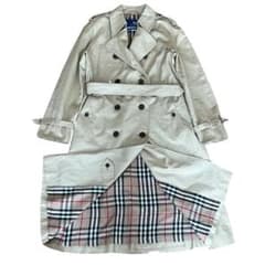 美品 バーバリーブルーレーベル トレンチコート ノバチェック ベージュ