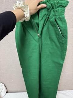 グリーン カジュアルパンツ ウエストゴムのサムネイル