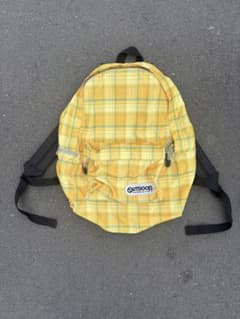 old OUTDOOR イエローチェックback pack y2k city - メルカリ