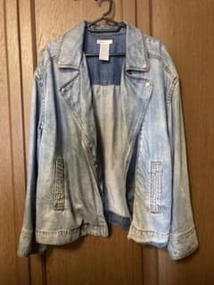 デニム ライダースジャケット ライトブルーのサムネイル