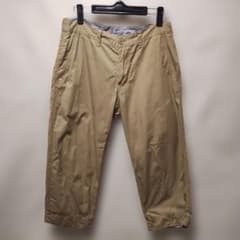 THE SHOP TK MIXPICE ベージュ 薄手チノクロップドパンツ M