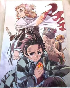 鬼滅の刃 無限列車編 ポスター 煉獄杏寿郎 竈門炭治郎のサムネイル