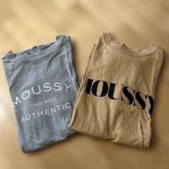 MOUSSY Tシャツ 2枚セット ブルー　ベージュ FREEサイズのサムネイル
