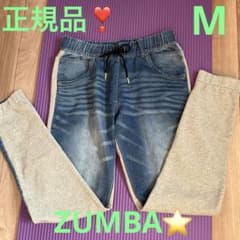本日限定出品！正規品　美品　ZUMBA ズンバ　ダメージ加工デニム風パンツ　Ｌ 本日限定出品！正規品 美品 ZUMBA ズンバ ダメージ加工デニム風パンツ