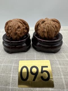 ☆天然☆ 伝統的な文玩核桃（ぶんがんくるみ）の逸品、南瓜の手球ペア