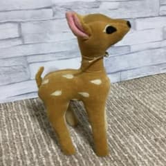 バンビ 昭和レトロ 東京動物園協会 おがくずぬいぐるみ パイル手芸社