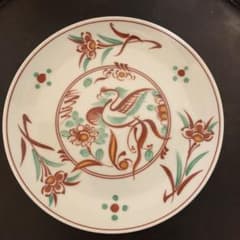たち吉 鳳凰 赤絵花鳥 中皿 色絵 平皿 古伊万里 和食器 和皿 和柄