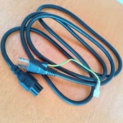 3ピン電源ケーブル アース線付き　AC電源の一部　約150cmノートパソコンのサムネイル