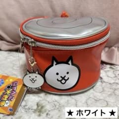 【新品✨】にゃんこ大戦争 ネコカン ポーチ ホワイト 白