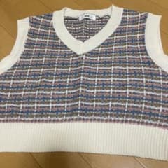 トップス ニットベスト チェック WEGOのサムネイル