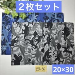 2枚組☆小さめランチョンマット☆給食ナフキン☆迷彩恐竜 - メルカリ