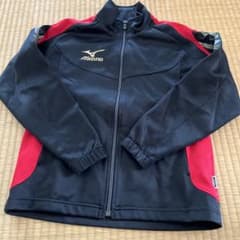 Mizuno ウォームアップジャケット サイズ140 黒/赤のサムネイル