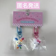 サンリオキャラクターズ PVCペアキーホルダー　ウサハナ　チャーミーキティのサムネイル