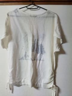 レディース プリントTシャツ ホワイト 裾ドロストのサムネイル