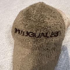 ベージュ フリースキャップ 刺繍ロゴ付きのサムネイル